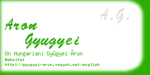aron gyugyei business card